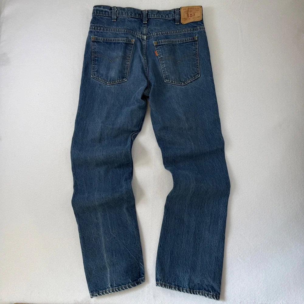 Vintage 80s Levis 519-0217 Orange Tab Jeans Mens 32x30 Made In USA Straight Leg